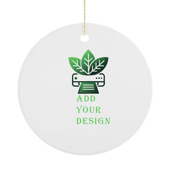 Christmas Circle Ornament (ceramic)
