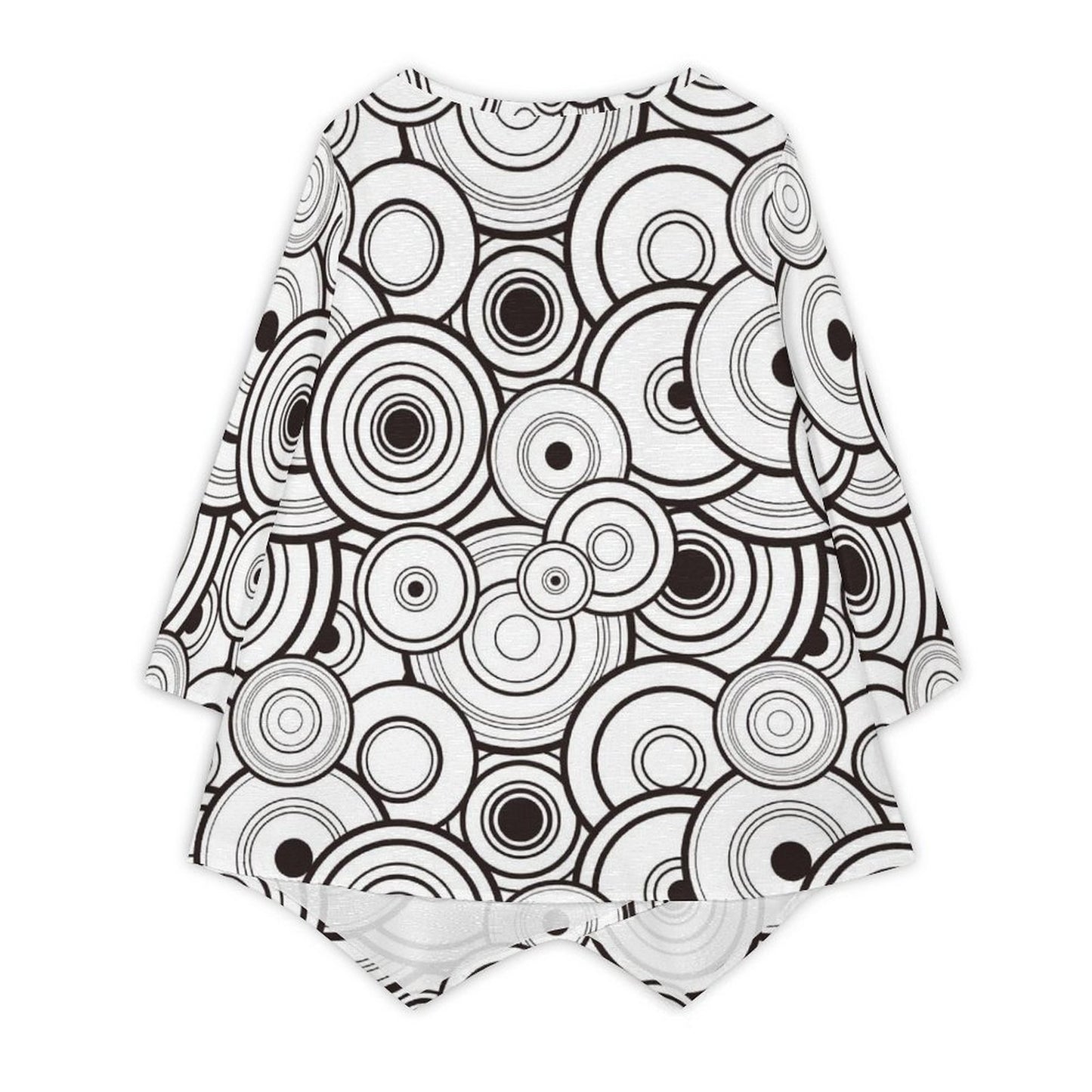 All-Over Print Women's Faux Hemp Long Sleeve Top