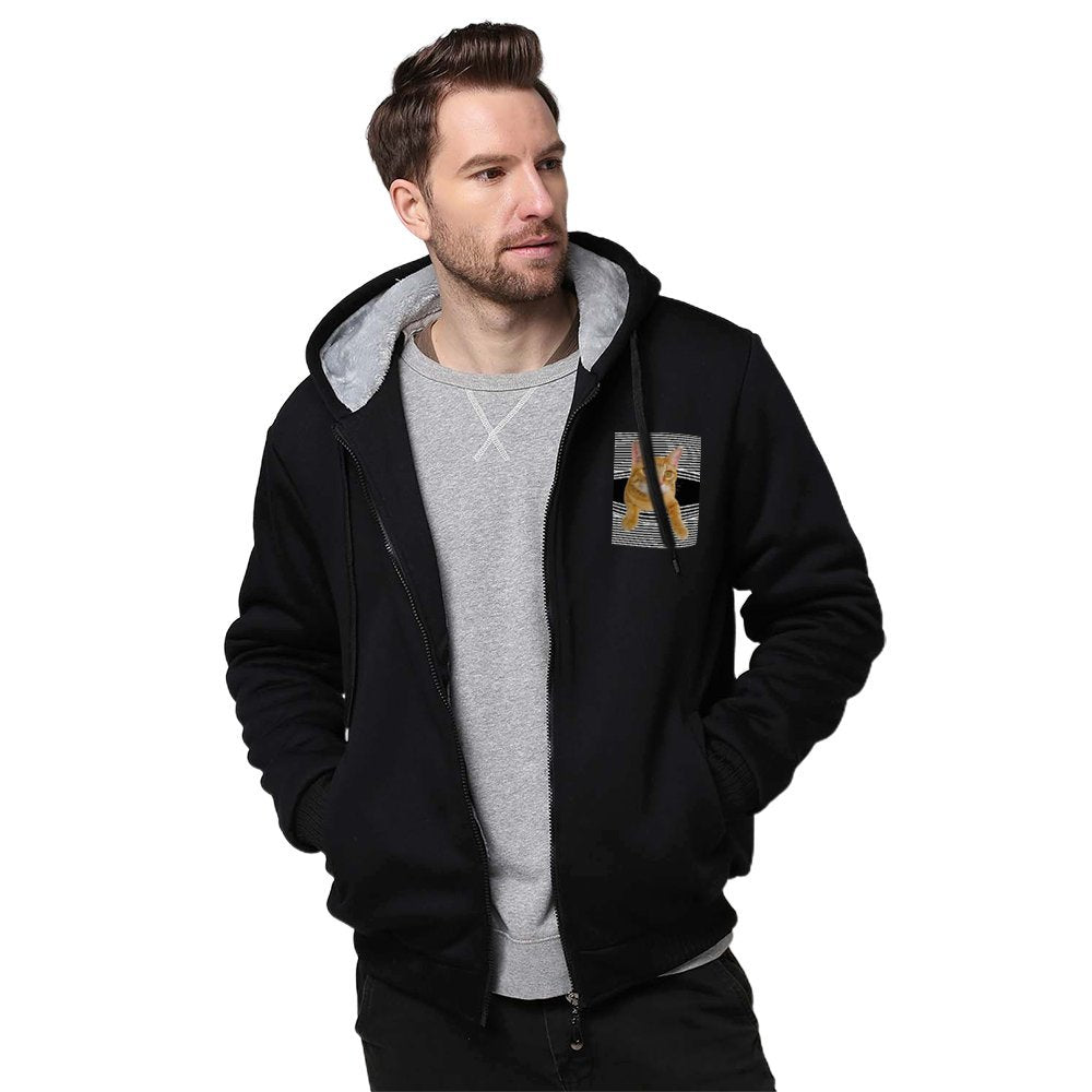 Zipper Thermal Thickened Padded Hoodie