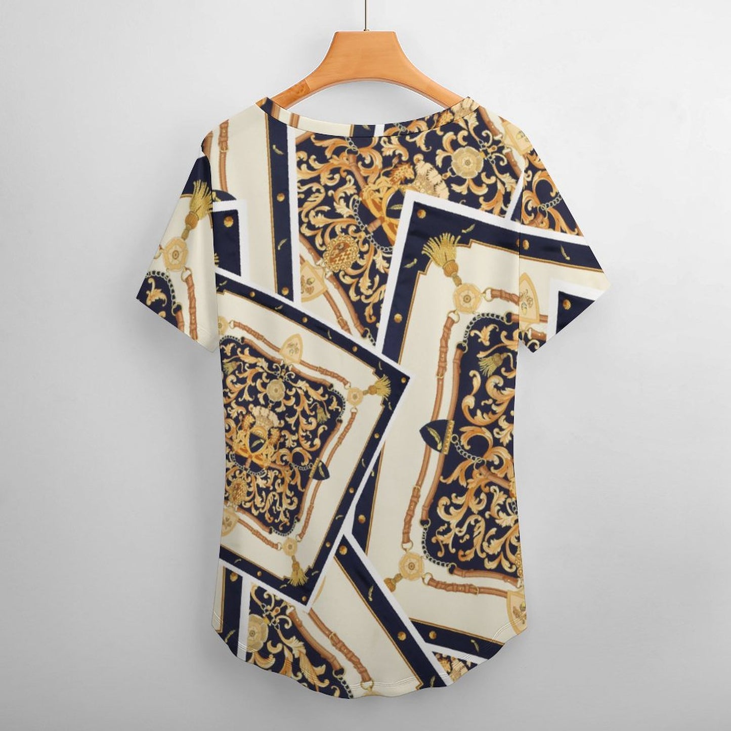 All-Over Print Women's V-neck Short Sleeve T-shirt