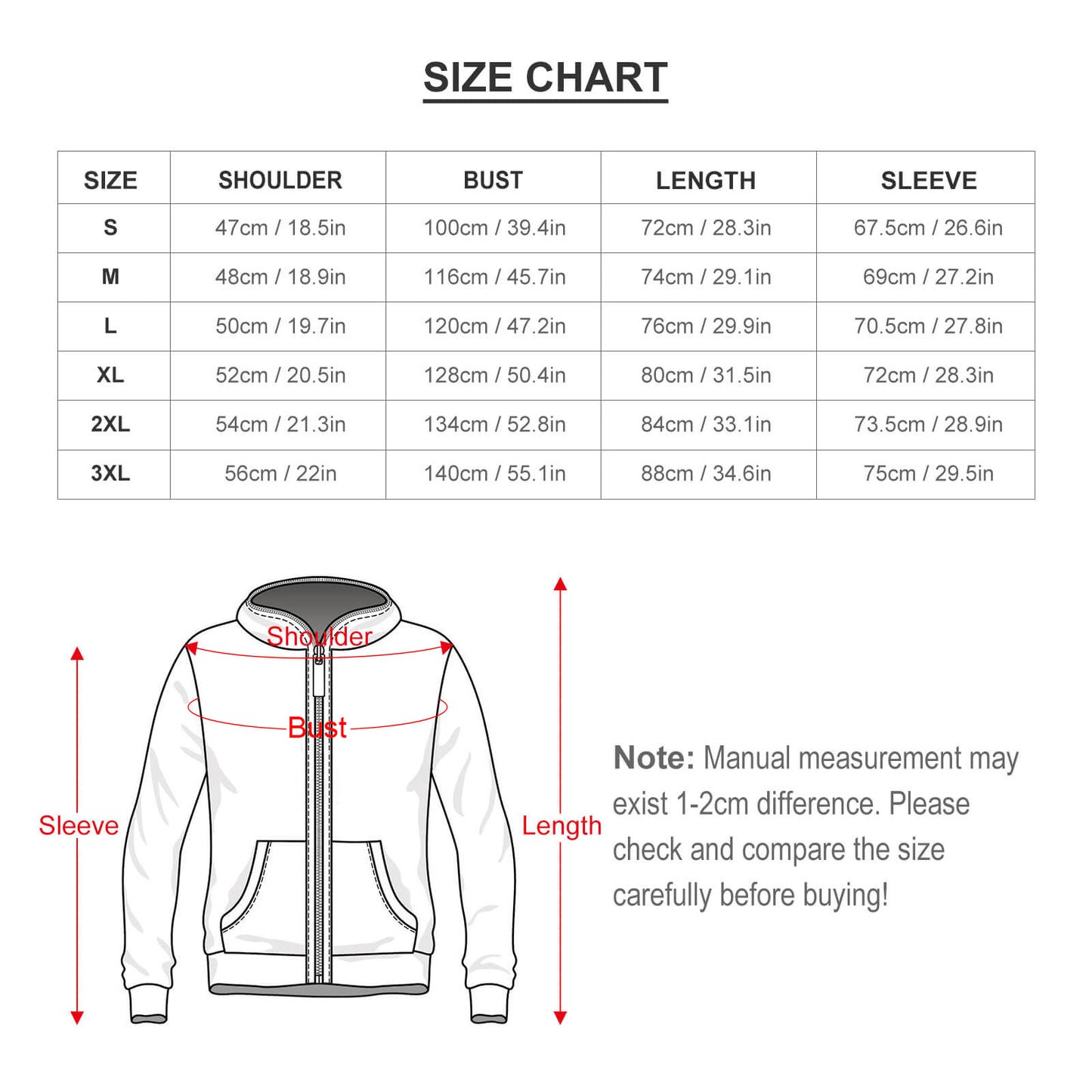 All-Over Print Zipper to Head Hoodie