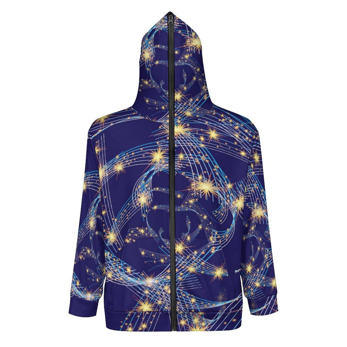 All-Over Print Zipper to Head Hoodie