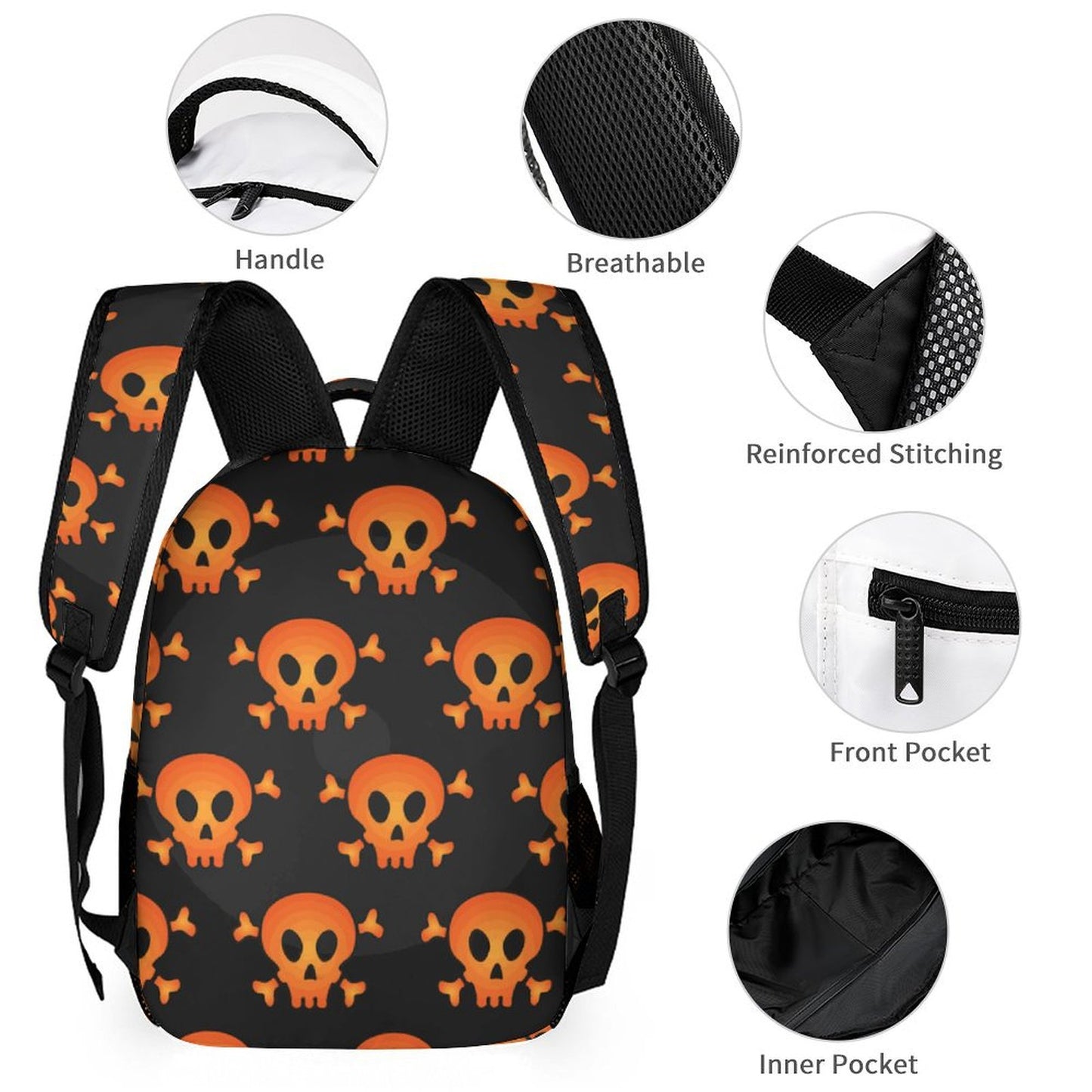 School Bag Portable Lunch Bag Stationery Bag Set