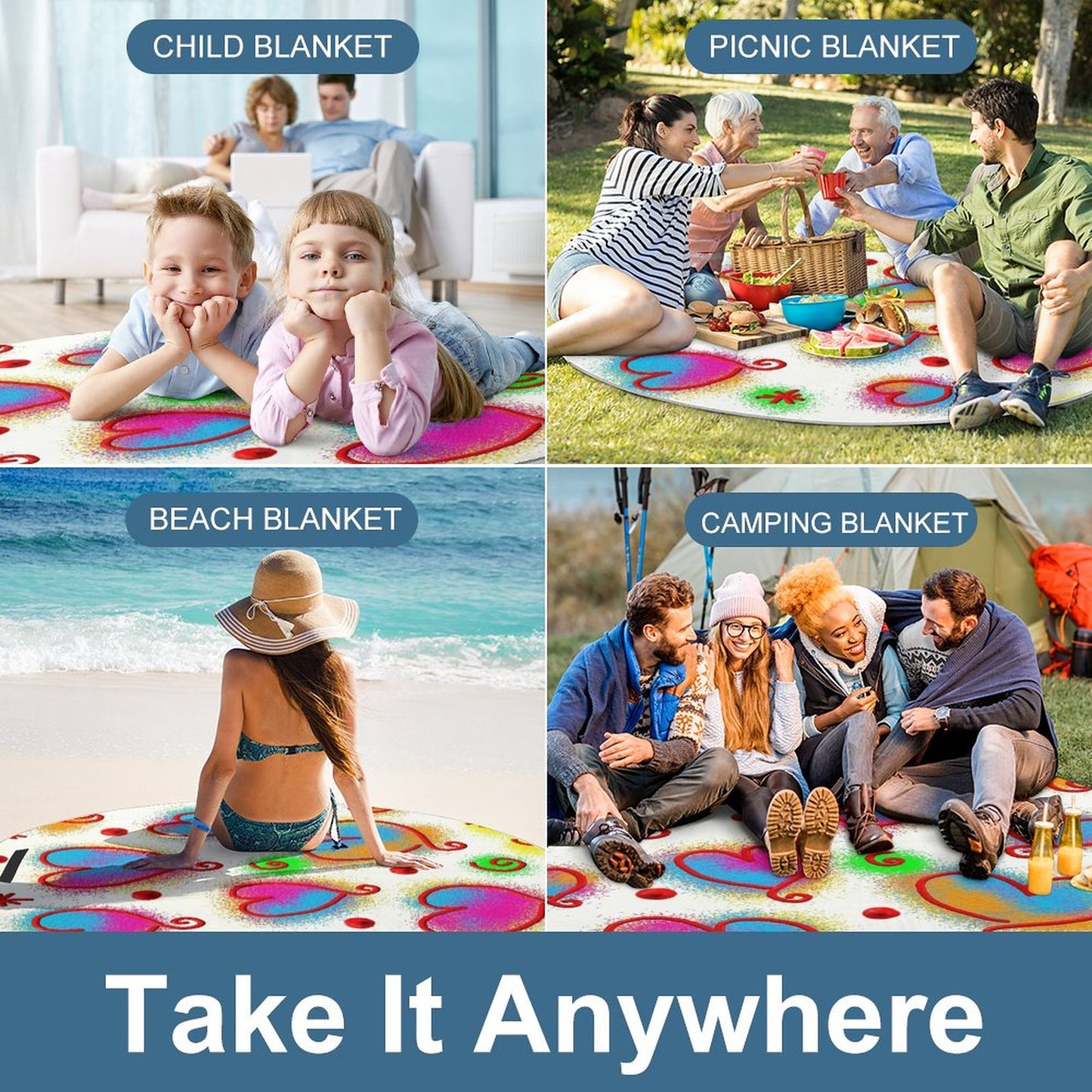 Round Outdoor Picnic Mat