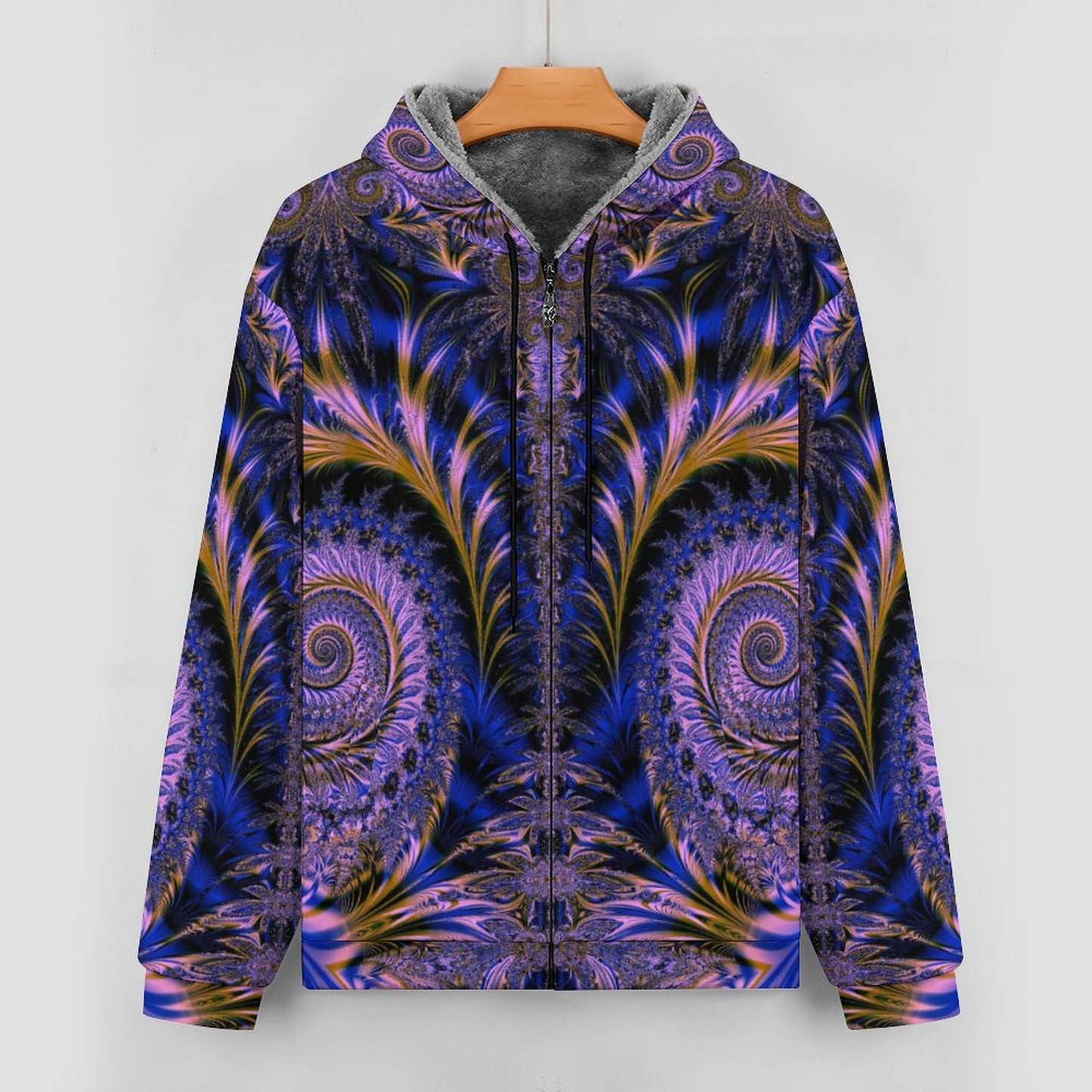 Double Layer Padded Zip-Up Hoodie