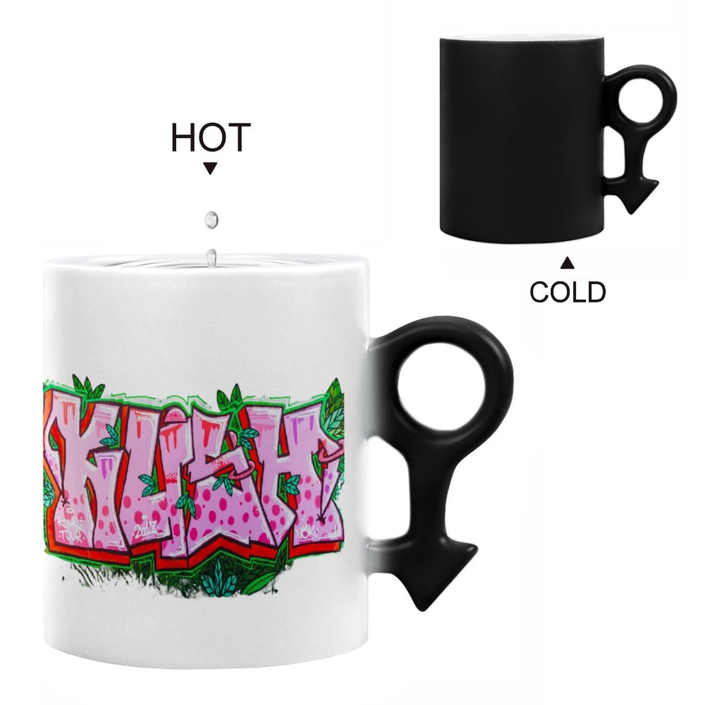 11oz Couples Symbol Discoloration Cup