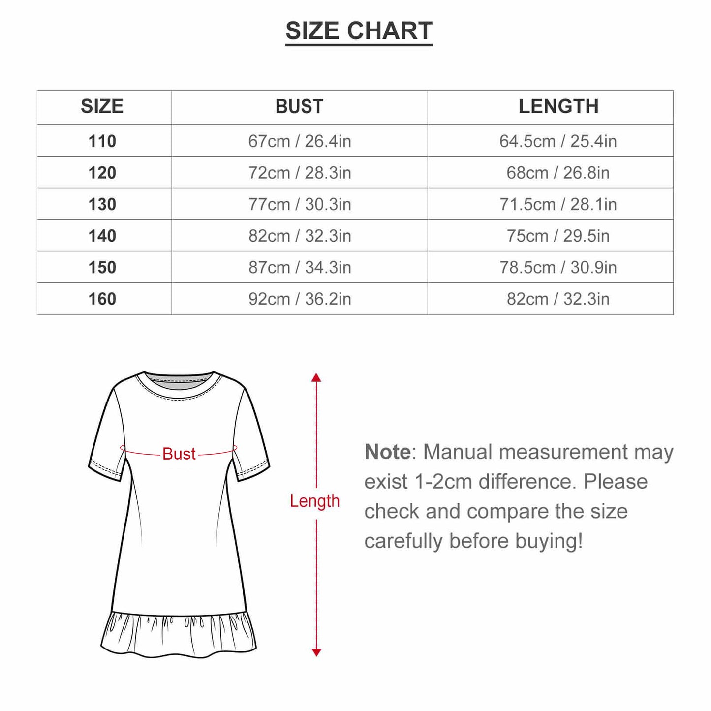 All-Over Print Children's Short Sleeved Dress