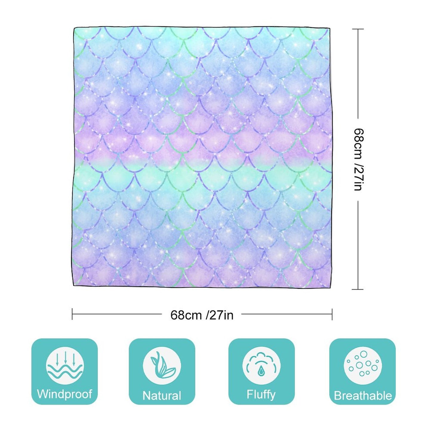 All-Over Print Multi-purpose Silk Scarves