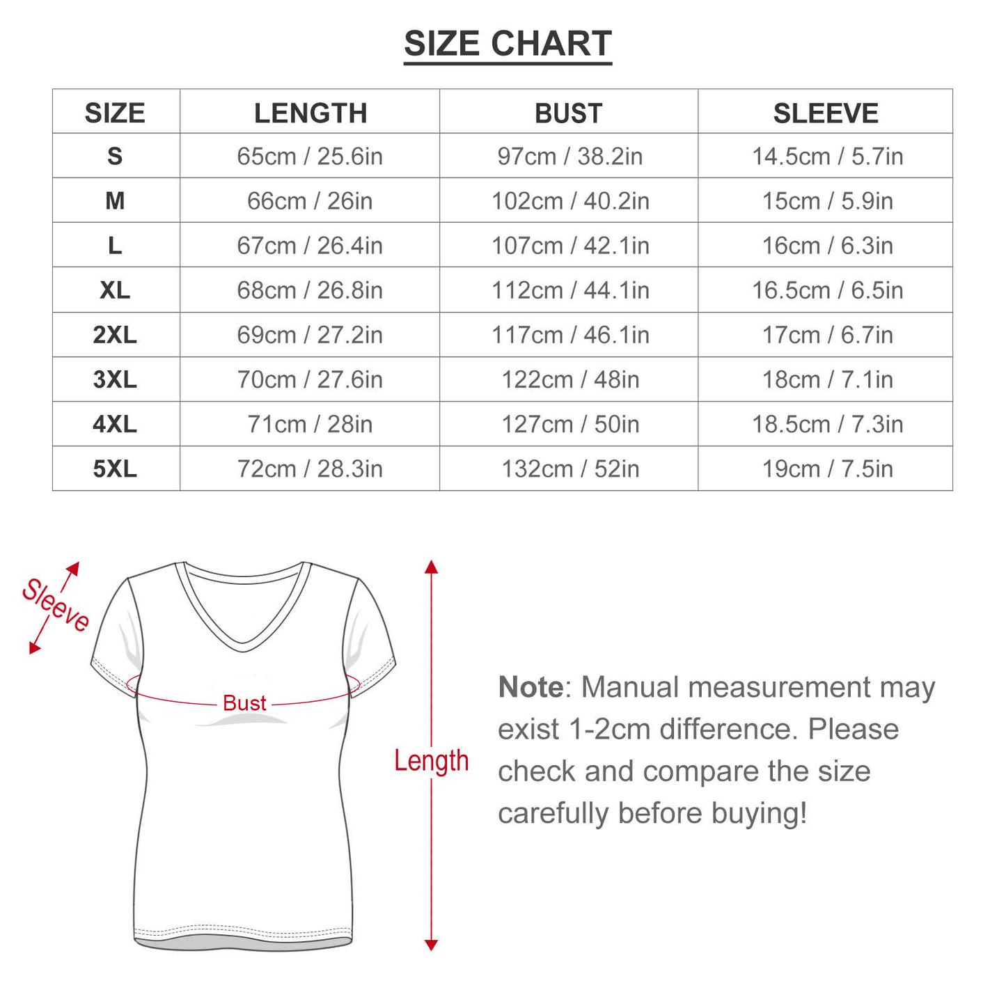 All-Over Print Women's V-neck Short Sleeve T-shirt