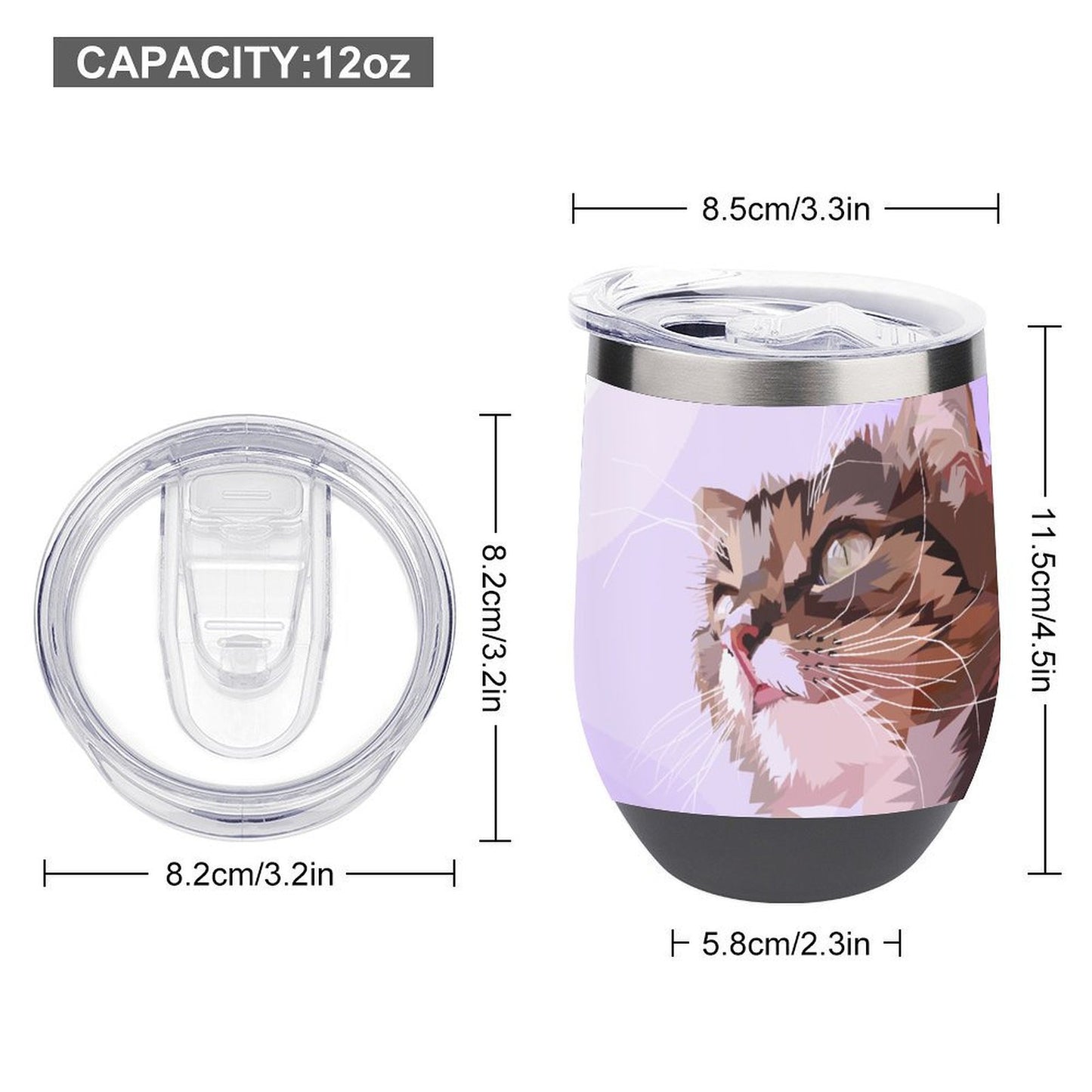 12oz Multicolor Eggshell Cup
