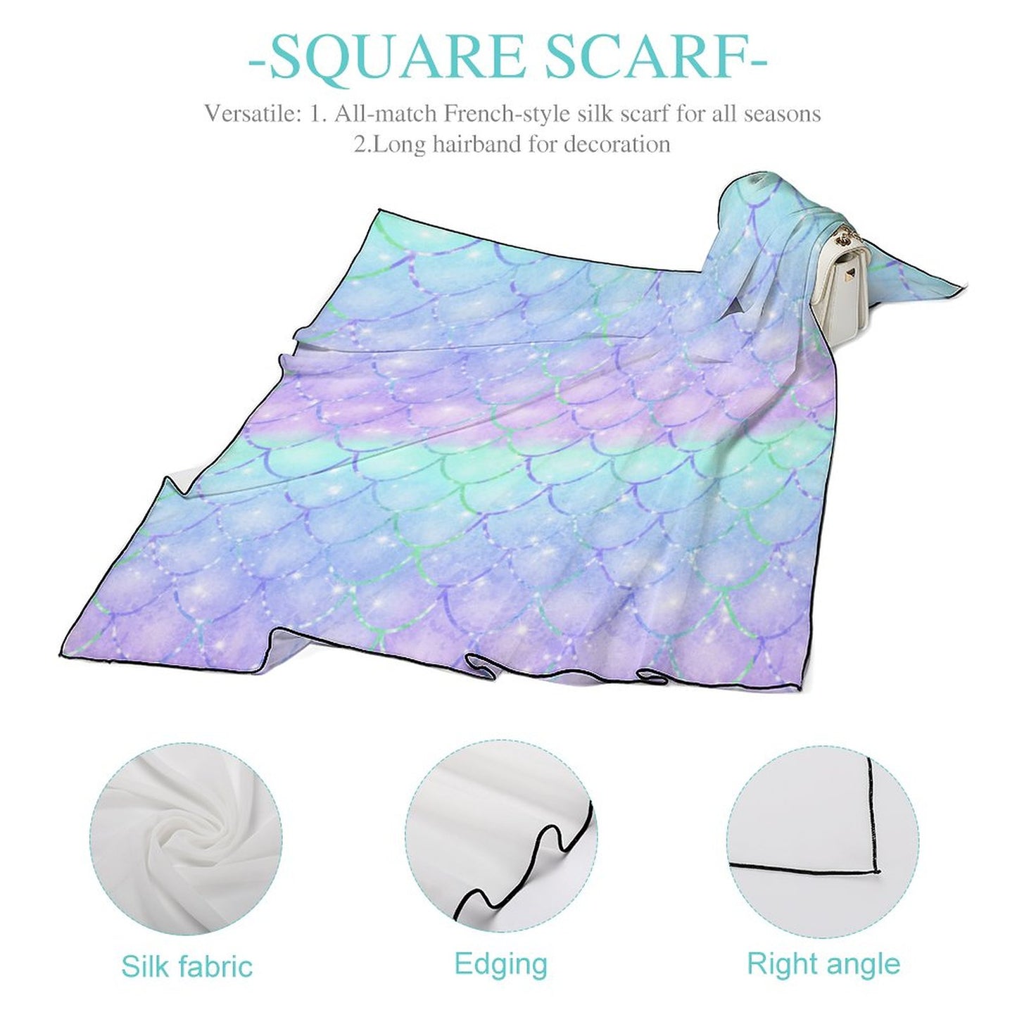 All-Over Print Multi-purpose Silk Scarves