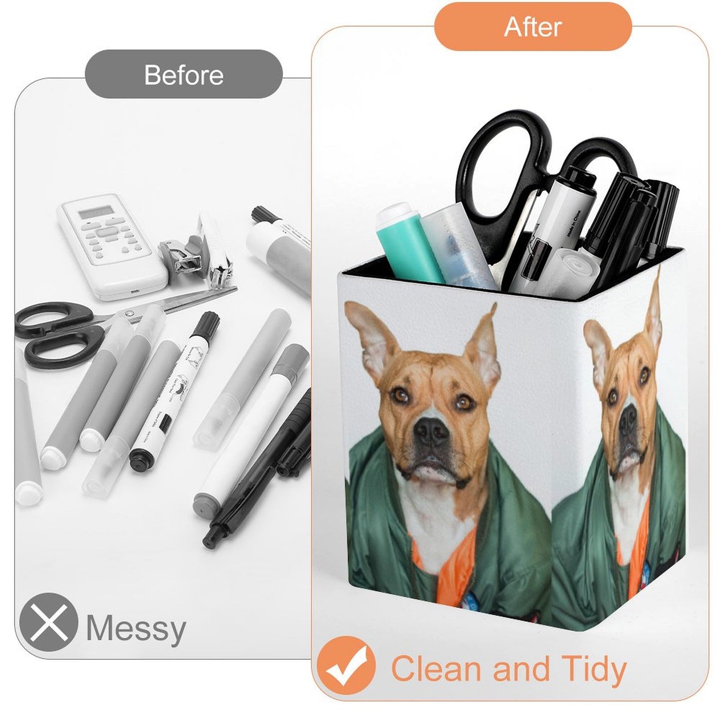 All-Over Print Square Pen Holder