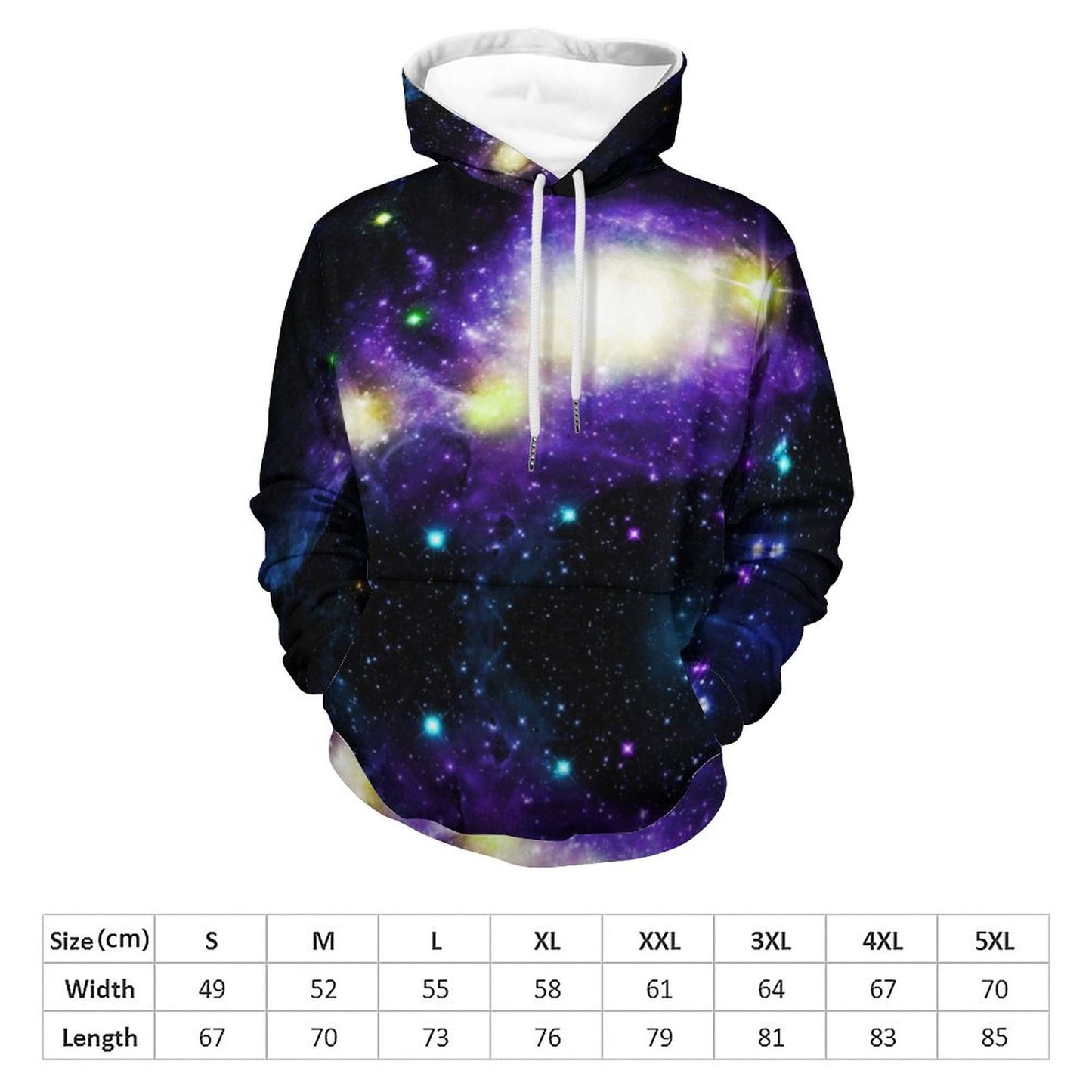 All-Over Print Hoodie with Adjustable Hood