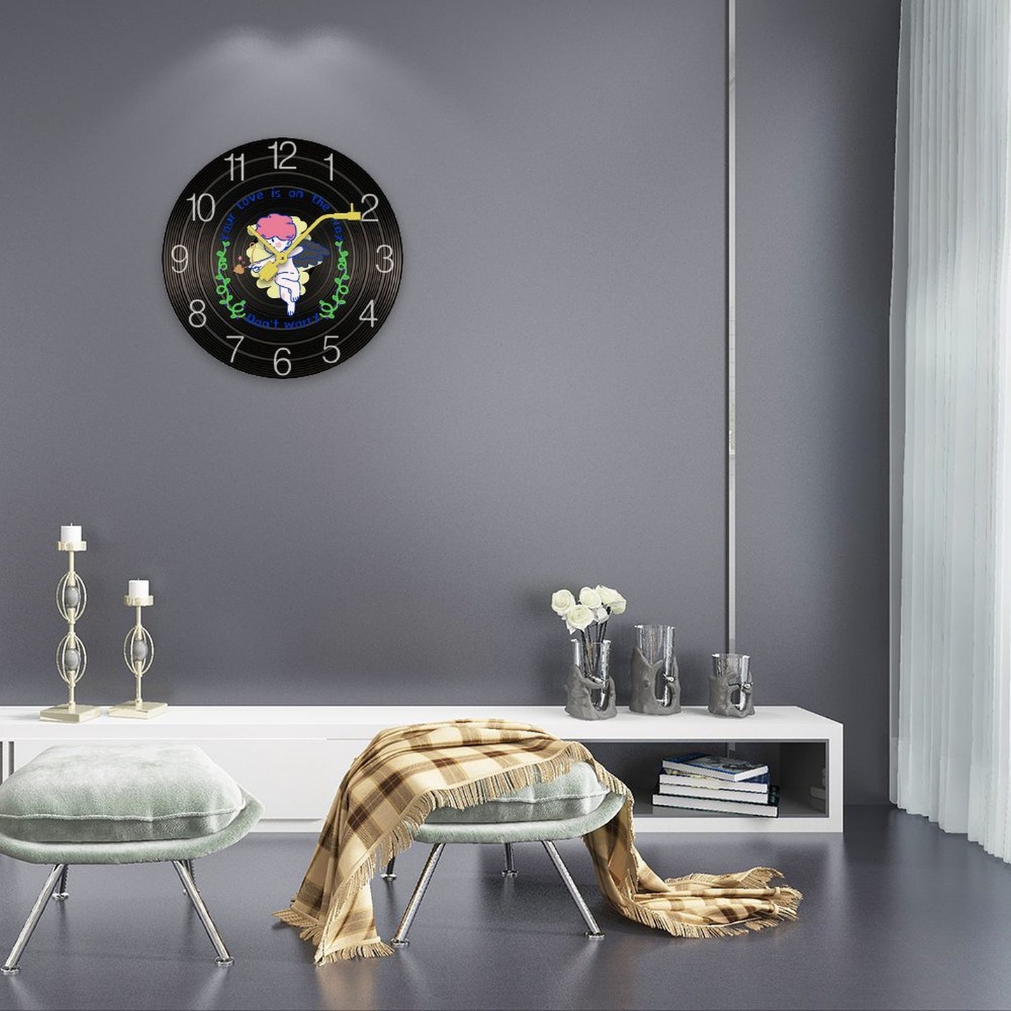 Record Wall Clock