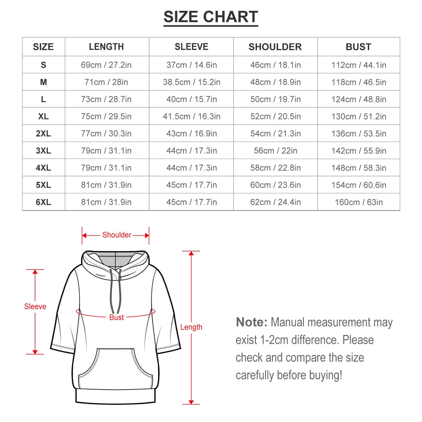 All-Over Print Mid Sleeved Hoodie