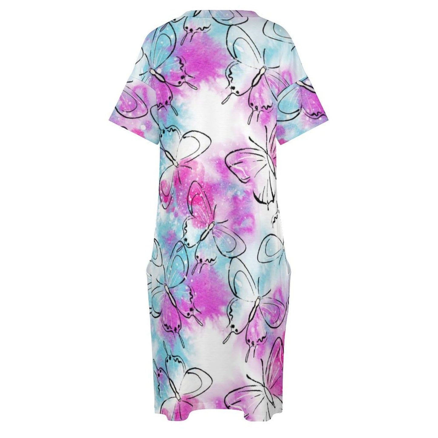 All-Over Print Women's Loose Pocket Dress