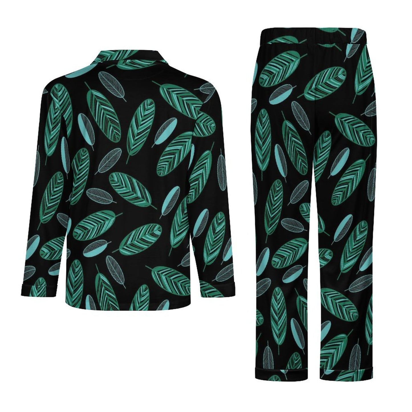 All-Over Print Men's Cuban Neck Pajama Set