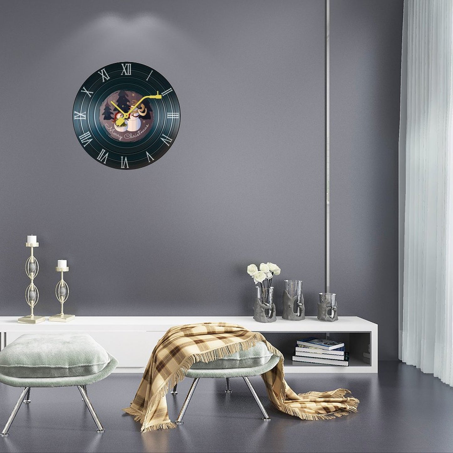 Record Wall Clock