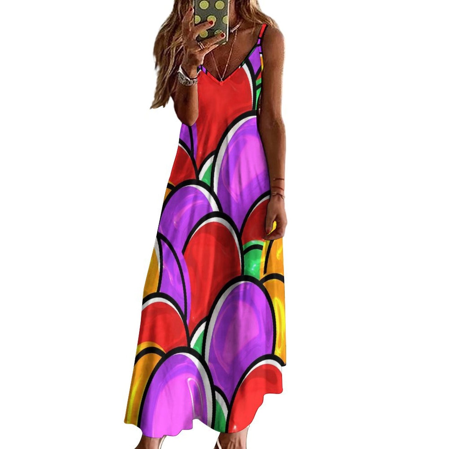 All-Over Print Women's Halter Long Dress