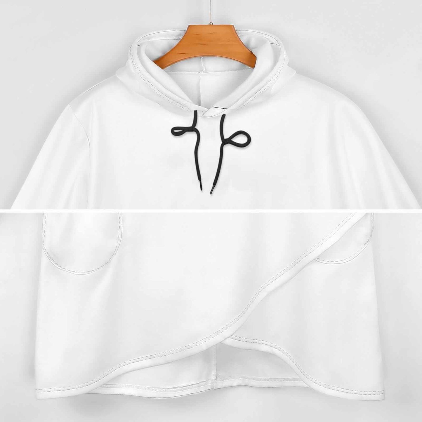 All-over Print Mid-Length Slim Fit Hoodie Sweatshirt