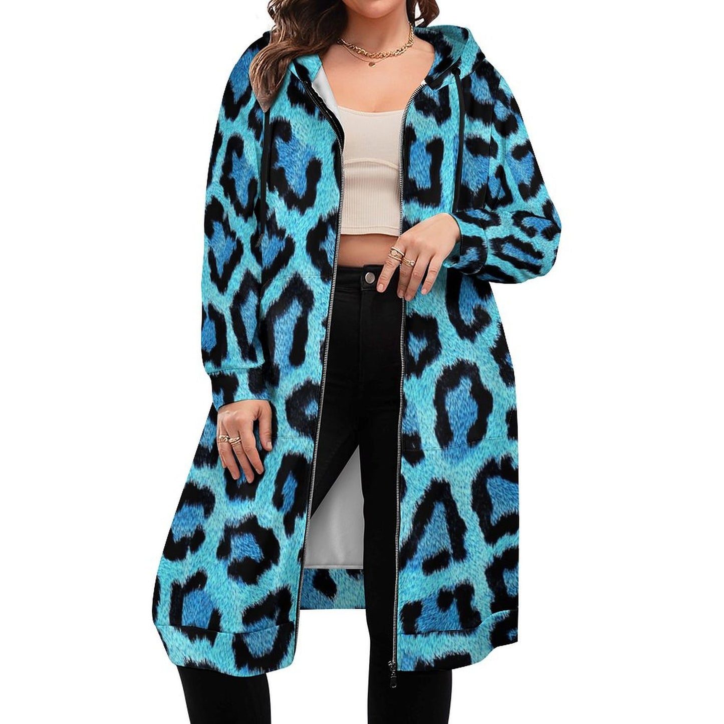 All-over Print Long Hooded Long Sleeve Hoodie