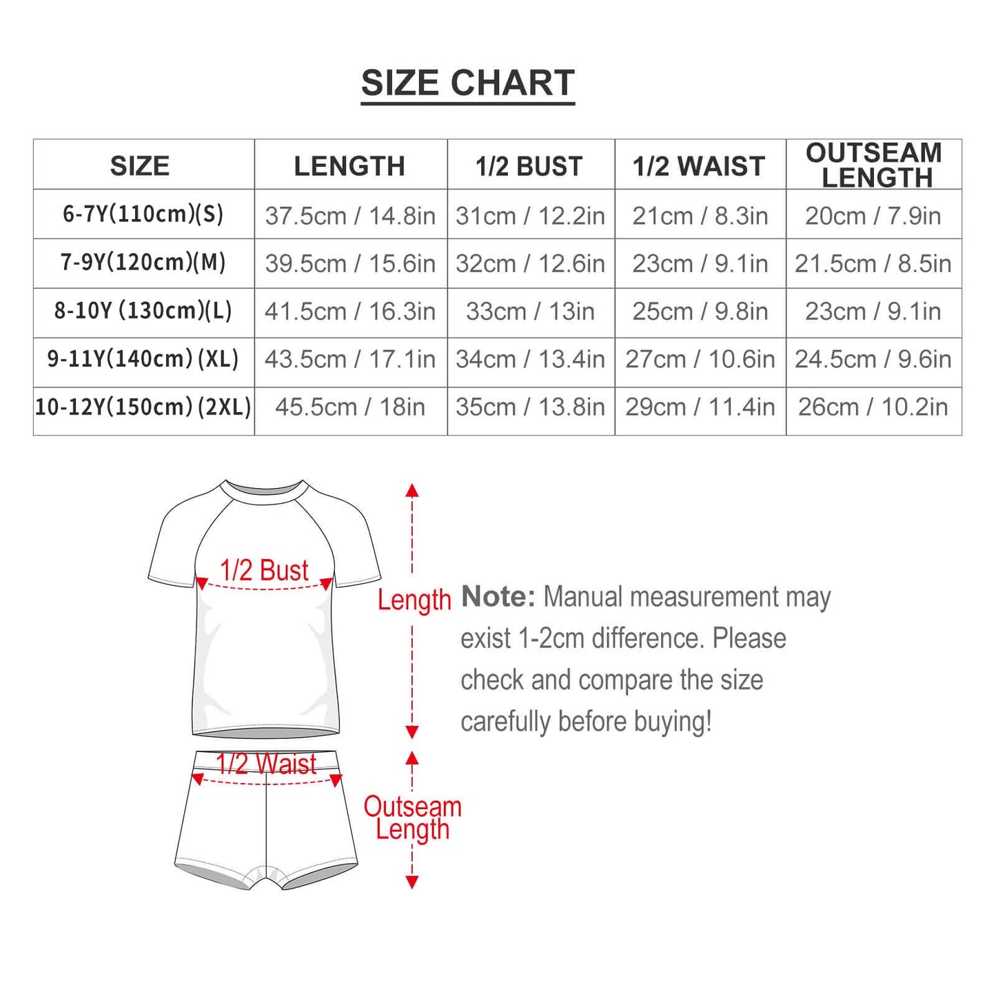All-Over Print Children's Swimsuit Sets