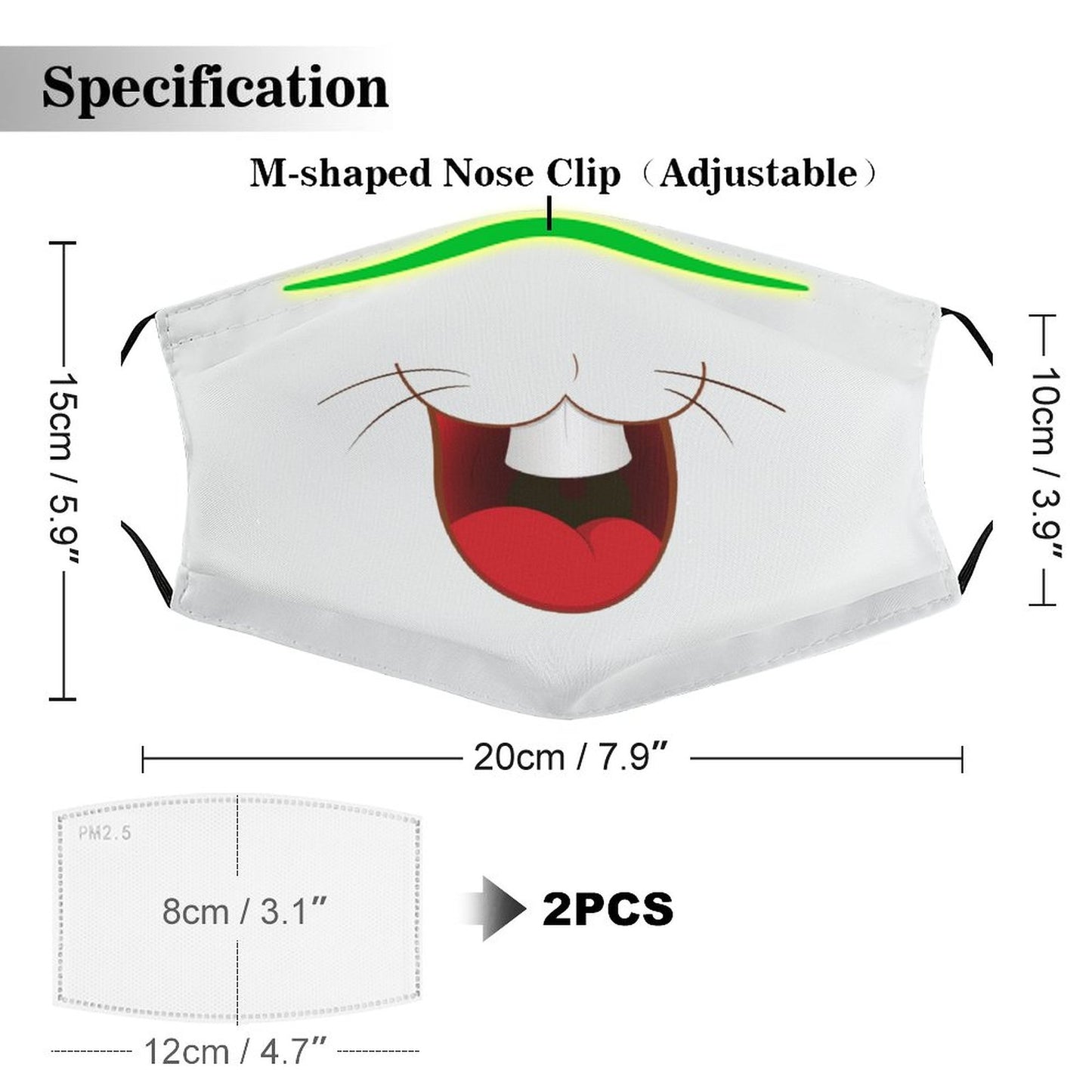 Adult Mask with Filters (2 different patterns)