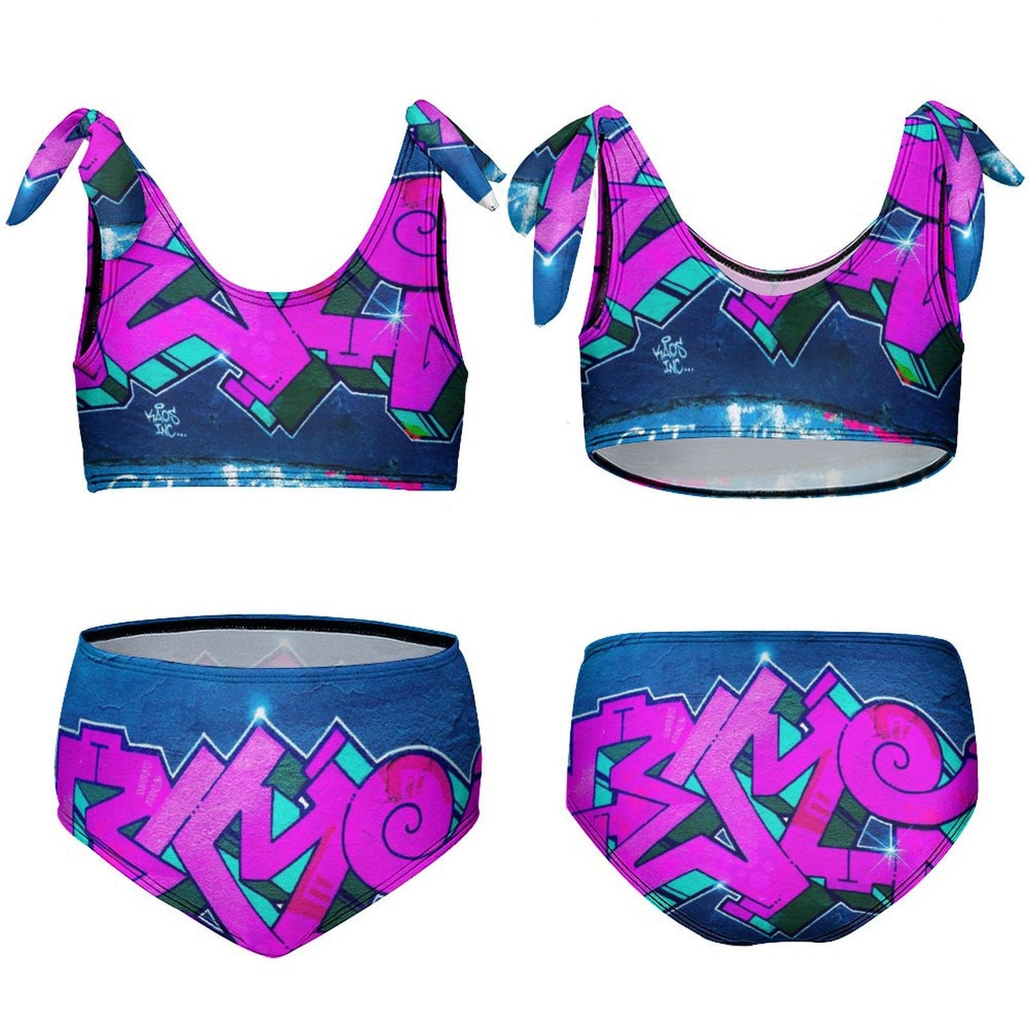 All-Over Print Children's Strappy Swimsuit