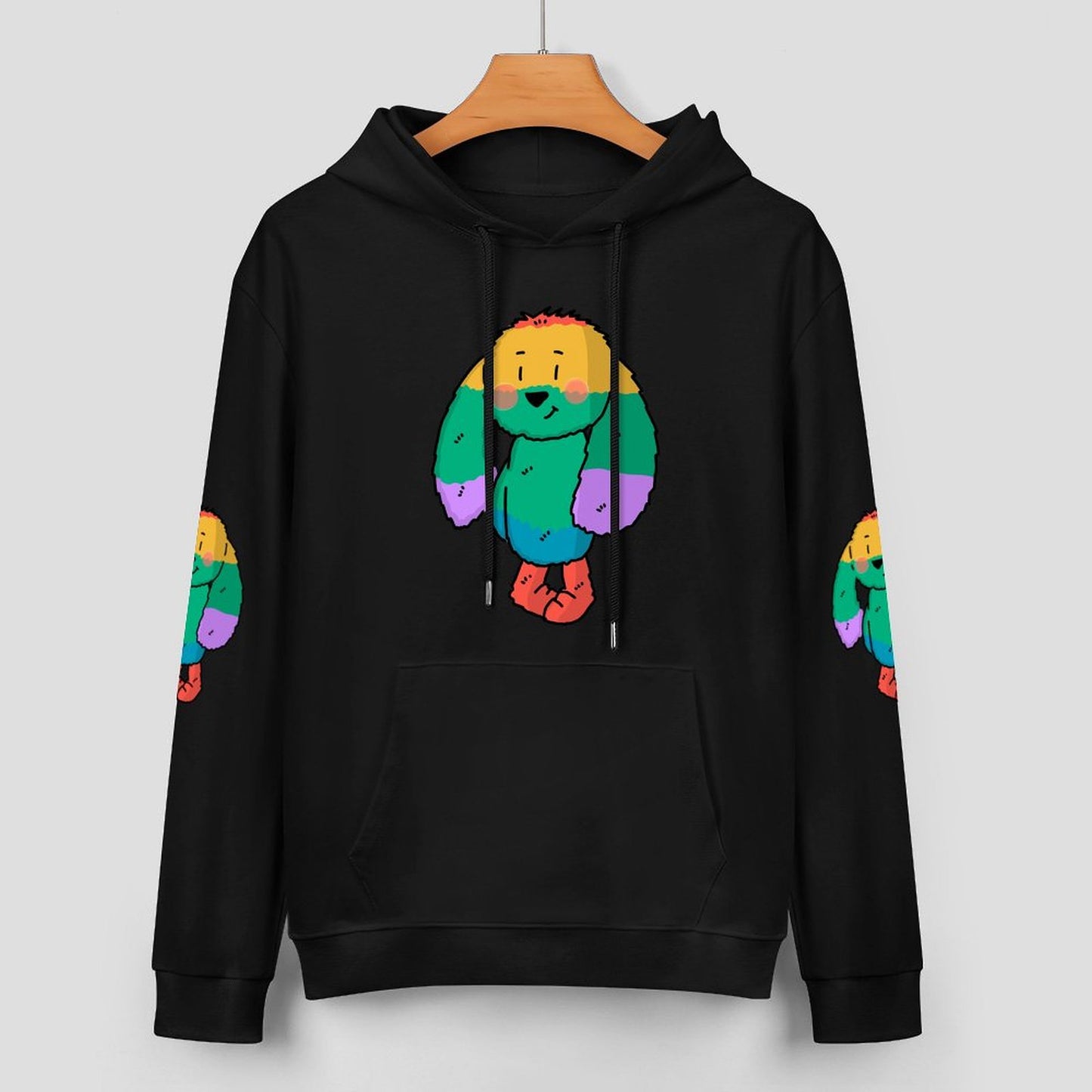100% Cotton Multicolor Hoodie (front and back + 2 sleeve printed)