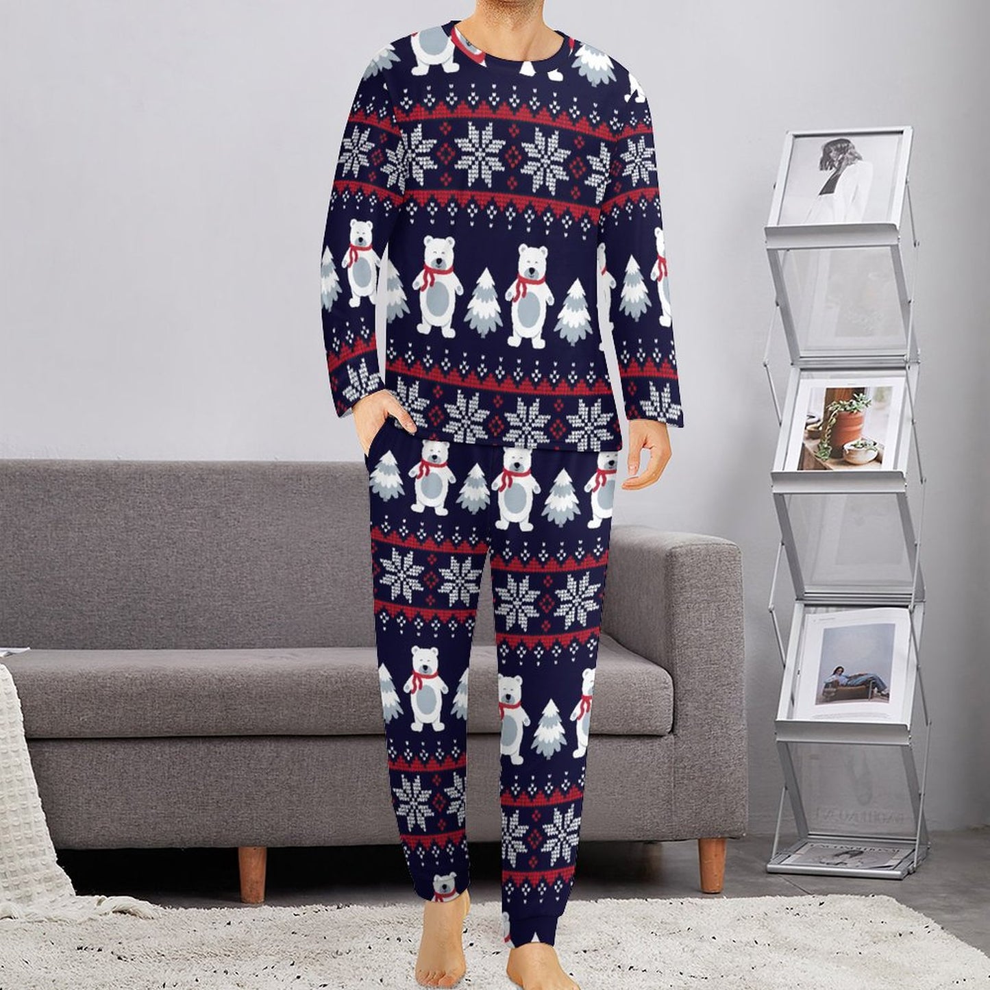 All-Over Print Men's Soft Pajama Set