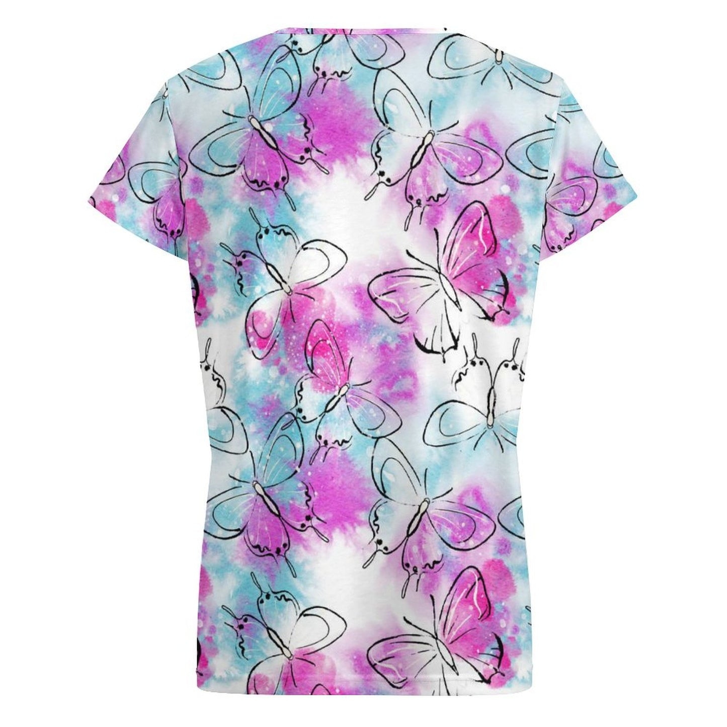 All-Over Print Women's V-neck Short Sleeve T-shirt