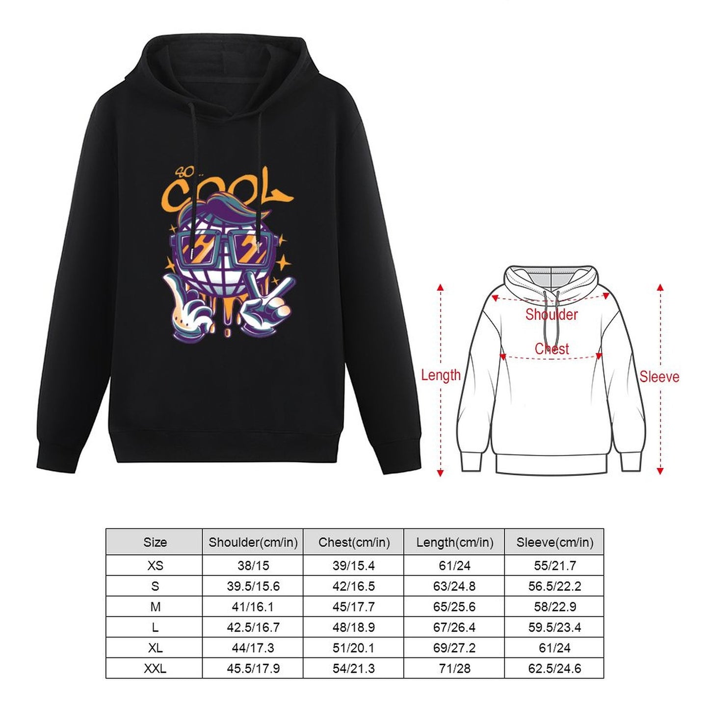 100% Cotton Teen Hoodie (no pockets/front print)