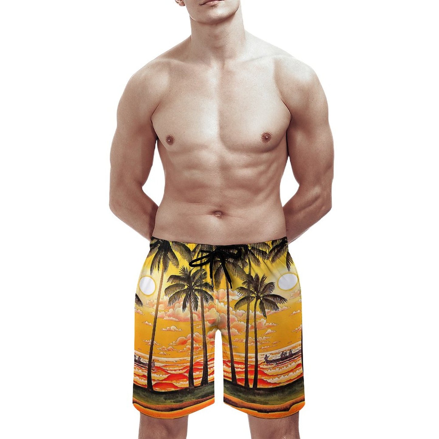All-Over Print Men's Beach Pants (with pockets and mesh)