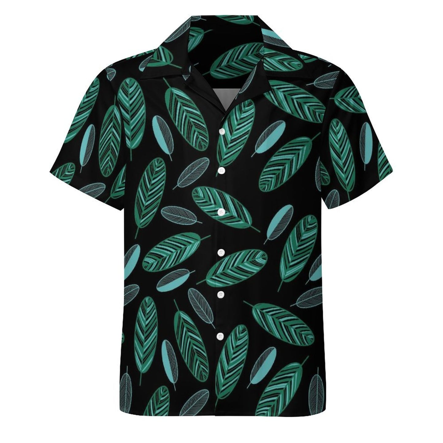 All-Over Print Cuban Collar Shirt