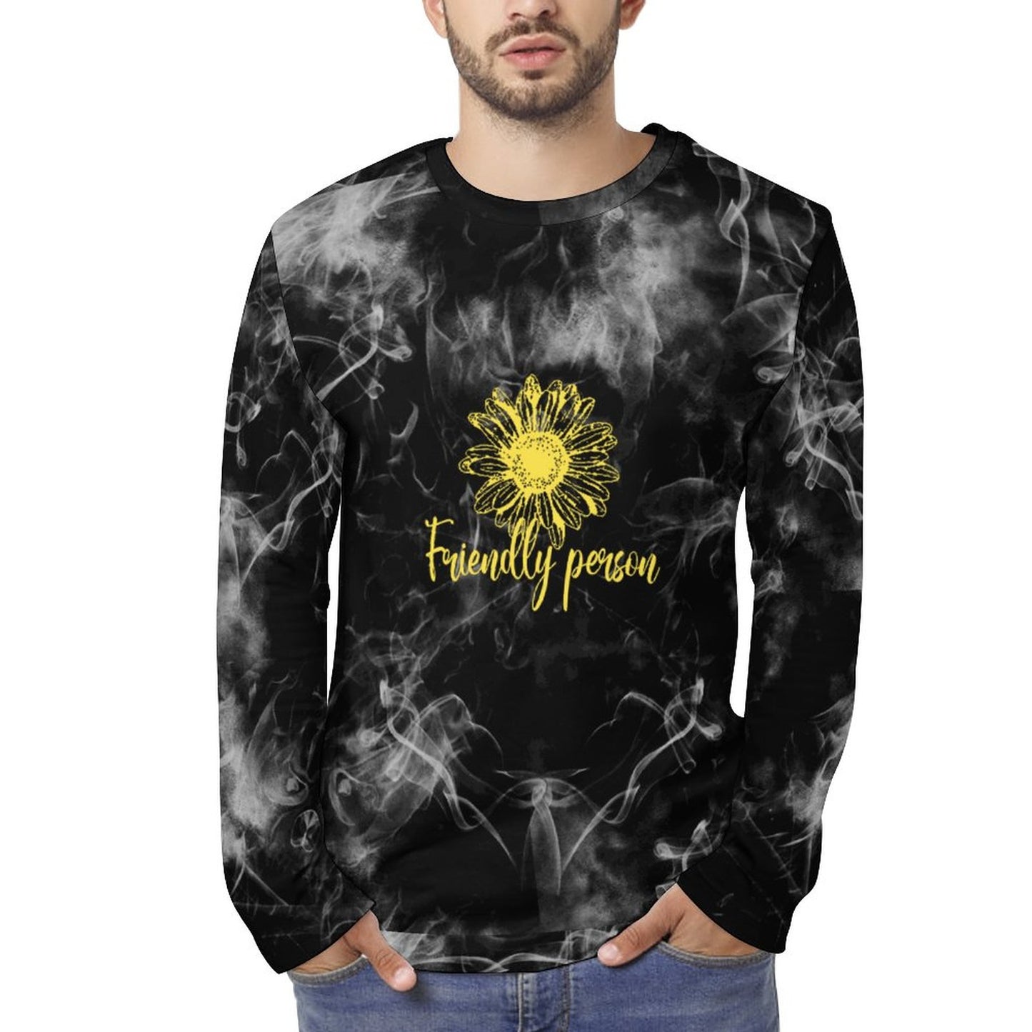 All-Over Print Men's Lightweight Long Sleeve T-Shirt