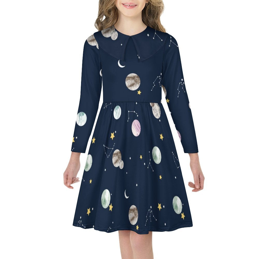 All-Over Print Children's Long Sleeved Dress