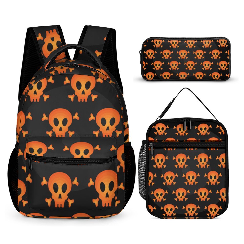 School Bag Portable Lunch Bag Stationery Bag Set
