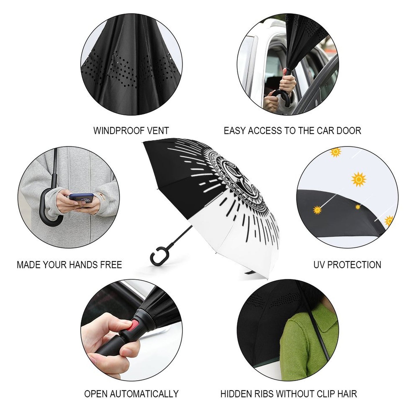 Car Reverse Umbrella