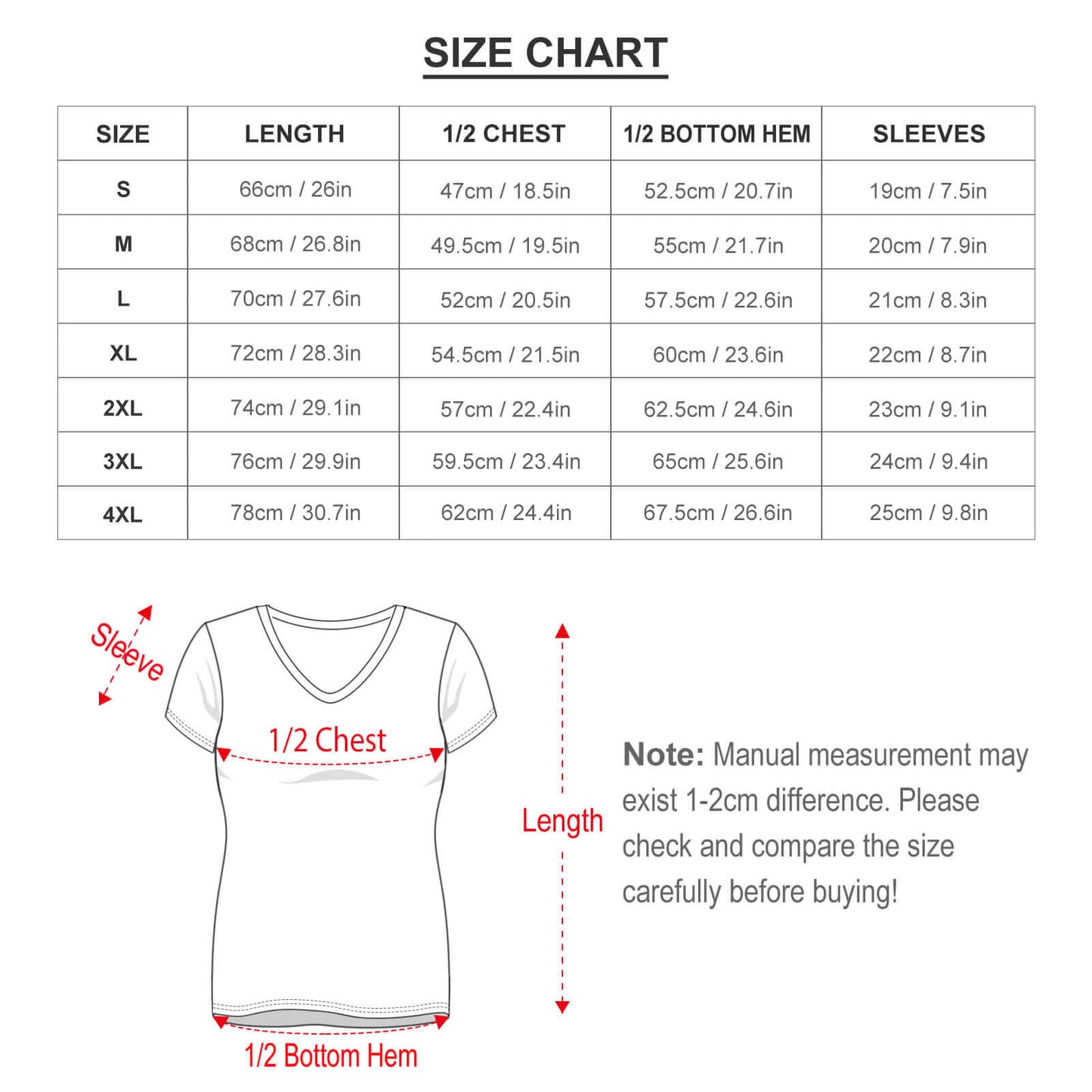 All-Over Print Women's V-neck Short Sleeve T-shirt