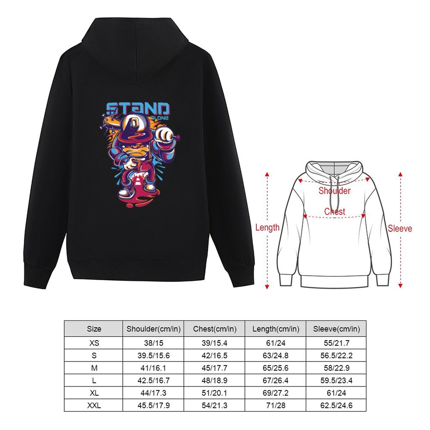 100% Cotton Teen Hoodie (no pockets/back print)