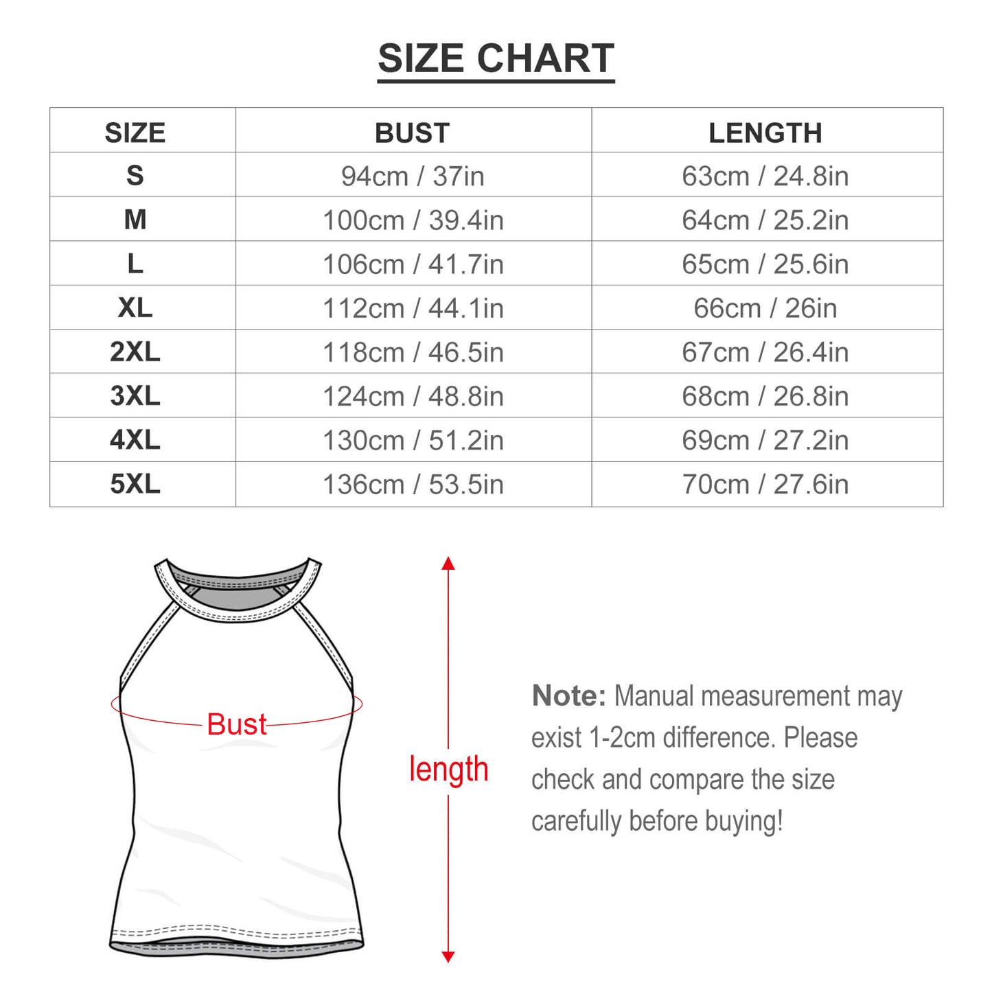 All-Over Print Women's Round Neck Vest