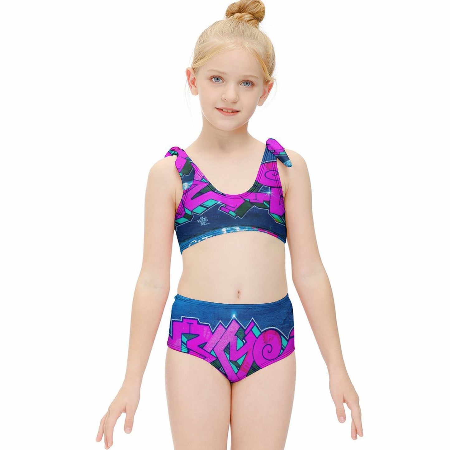 All-Over Print Children's Strappy Swimsuit