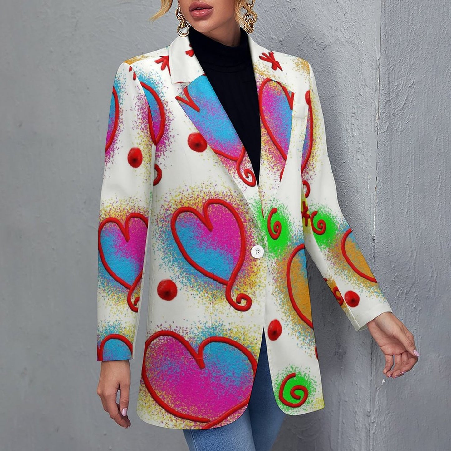 All-Over Print Women's Casual Suit