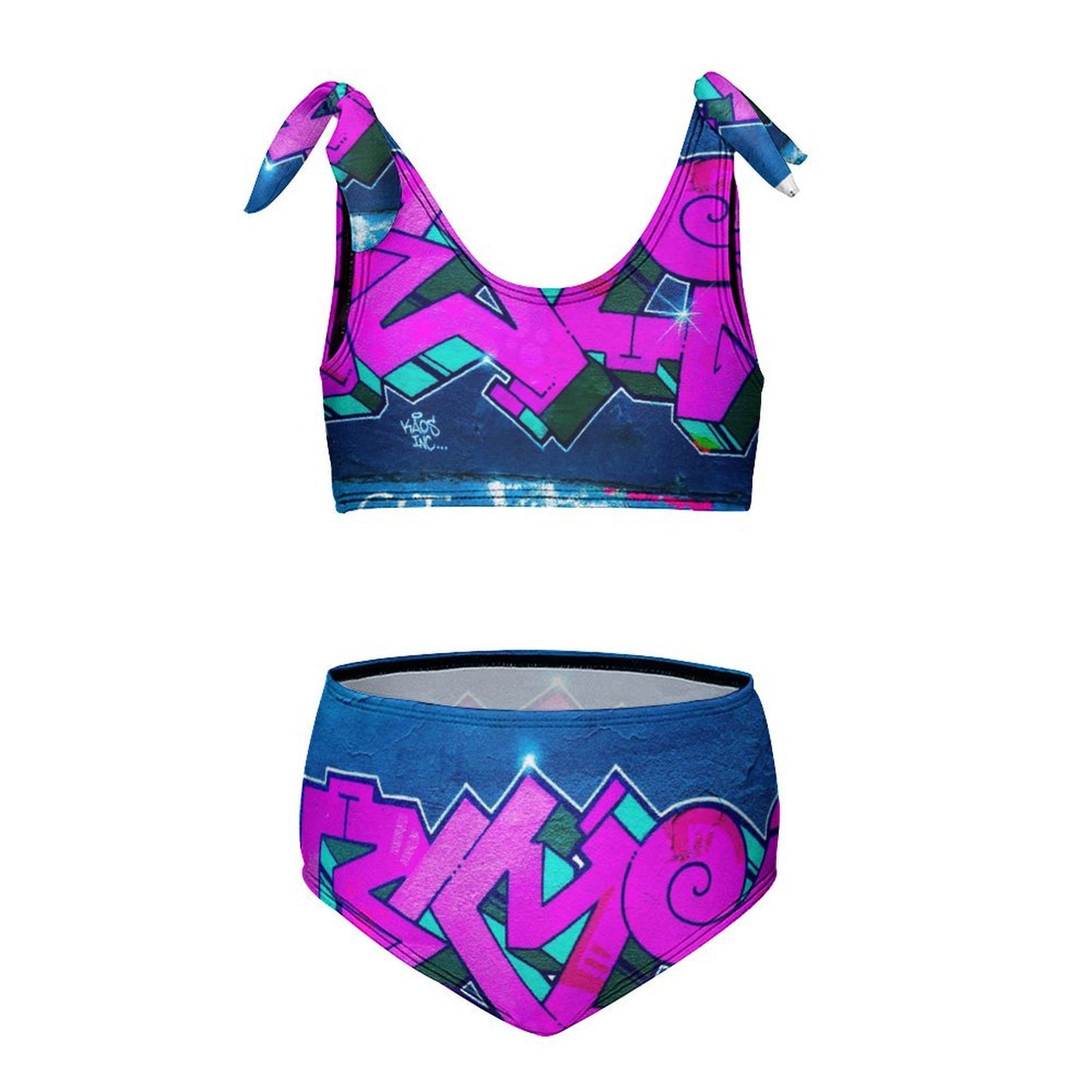 All-Over Print Children's Strappy Swimsuit