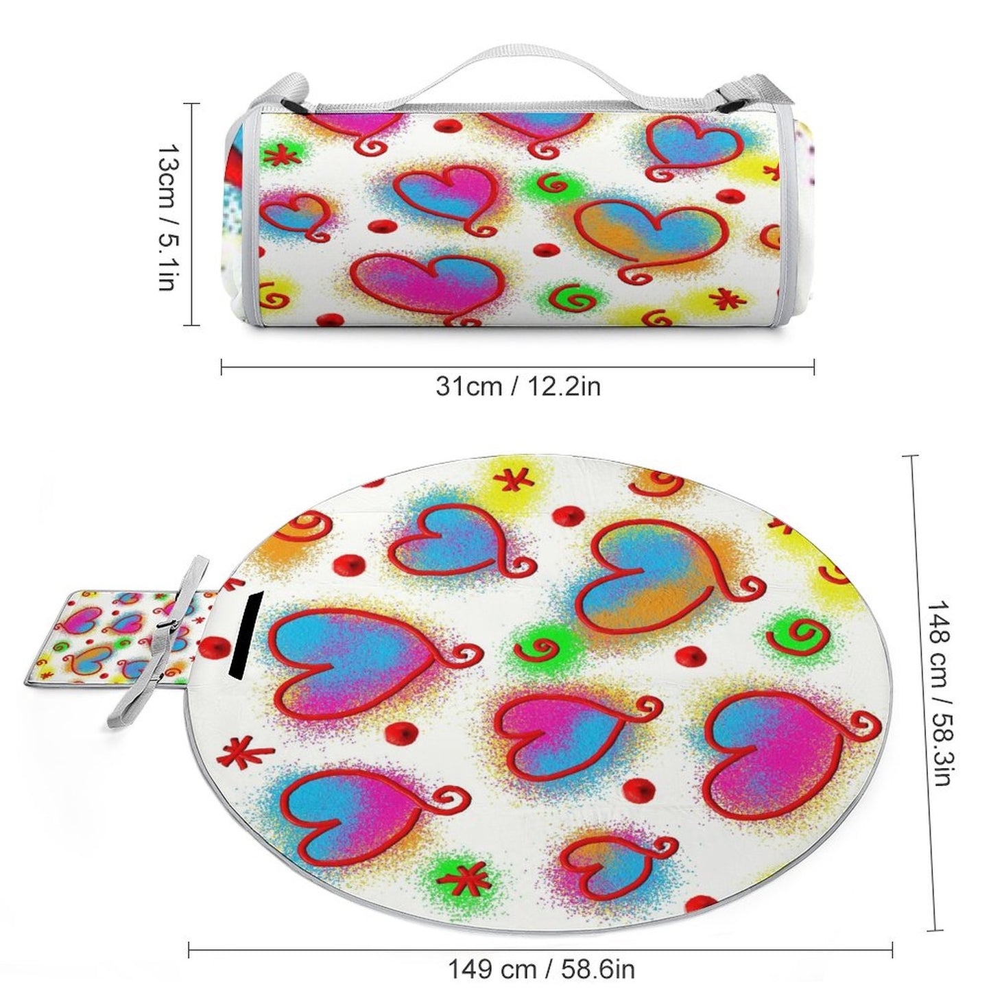 Round Outdoor Picnic Mat