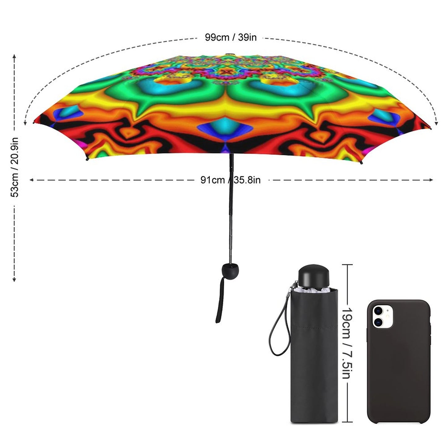 5 Fold Umbrella(Printed on the outside)
