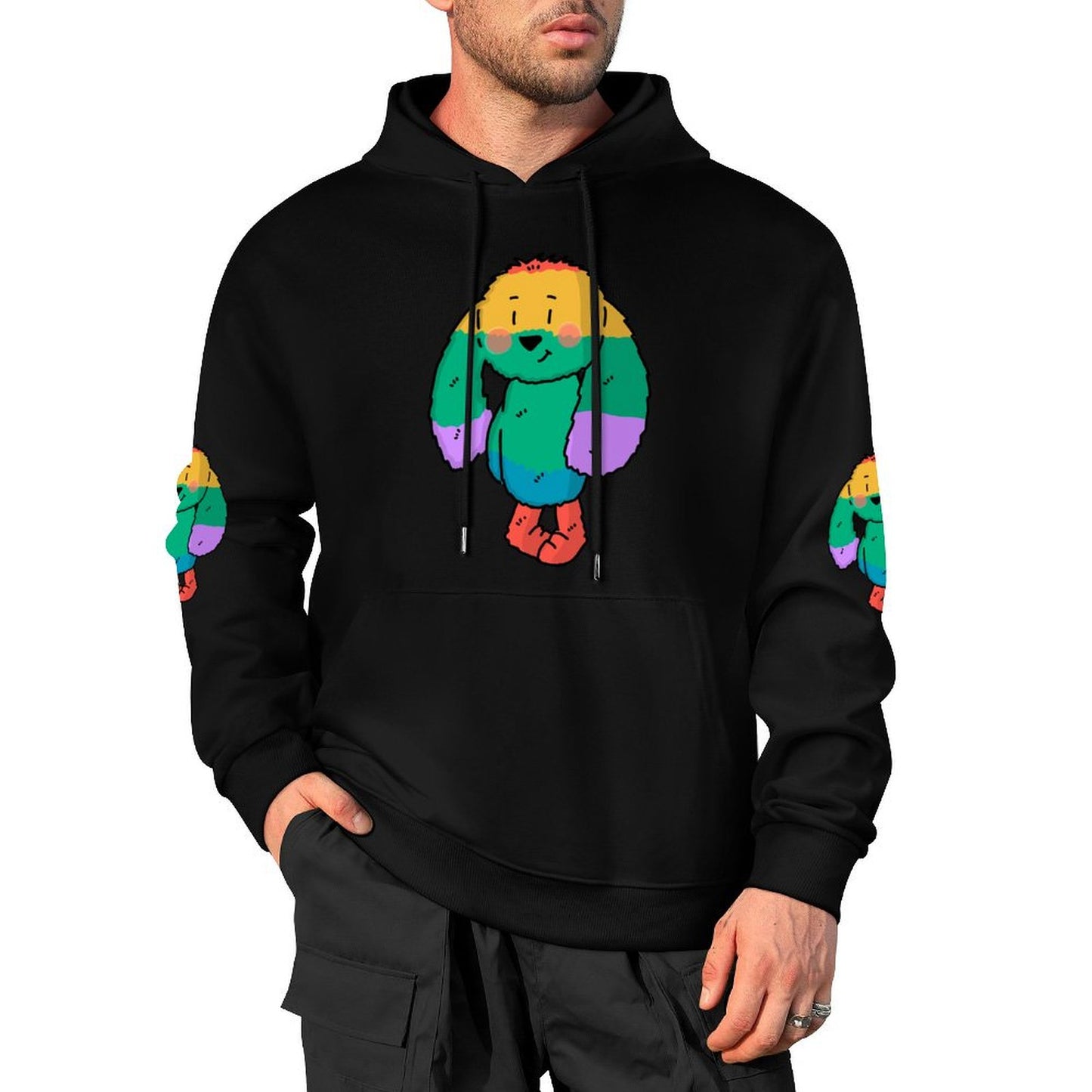 100% Cotton Multicolor Hoodie (front and back + 2 sleeve printed)