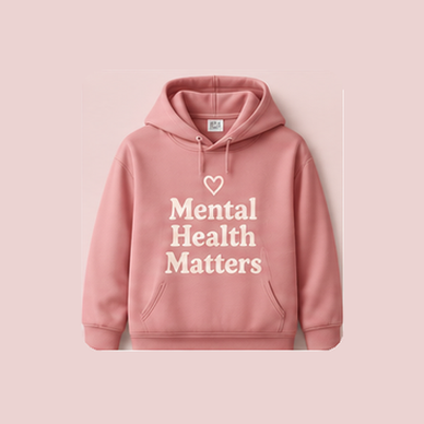 Hoodies and sweats โ pink Mental Health Matters printed hoodie