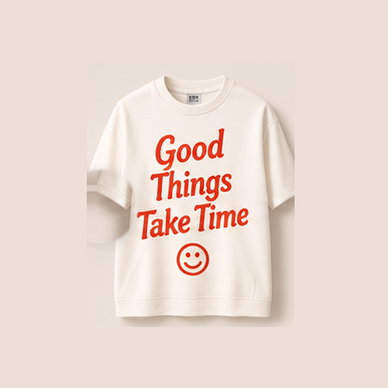 Apparel โ Good Things Take Time printed T-shirt