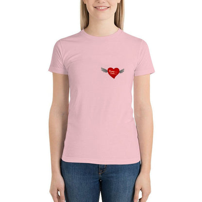 100% Cotton Women's Short Sleeve T-Shirt（front and back printing）